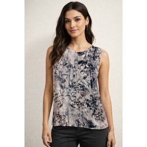 Dalia Women's Sleeveless Multi-Colored Blouse Size Medium